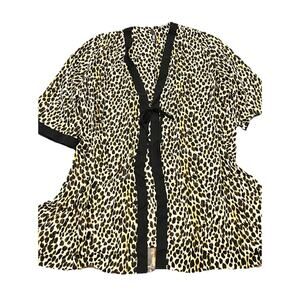 Torrid Leopard Print Sheer Chiffon Kimono Cover Up 0X Summer Beach Pool